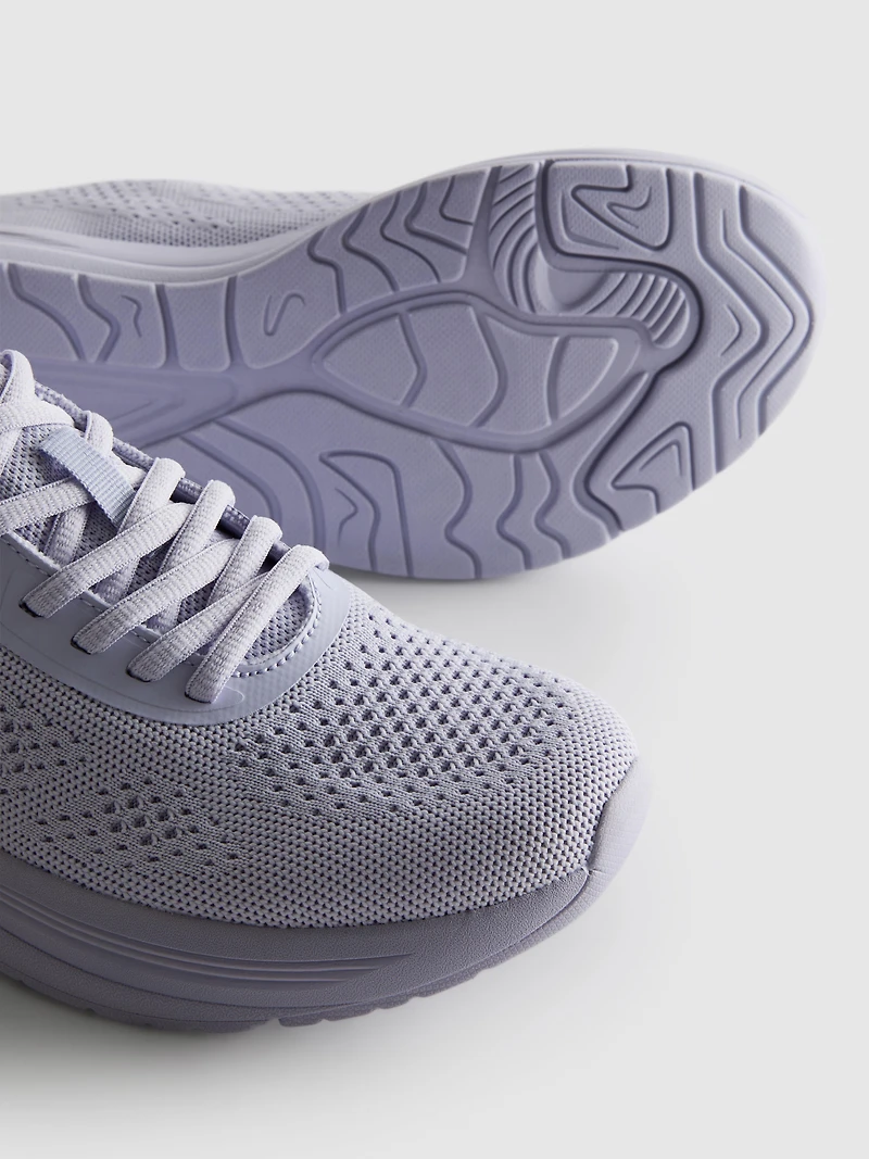 Knitted Lace-Up Sneakers