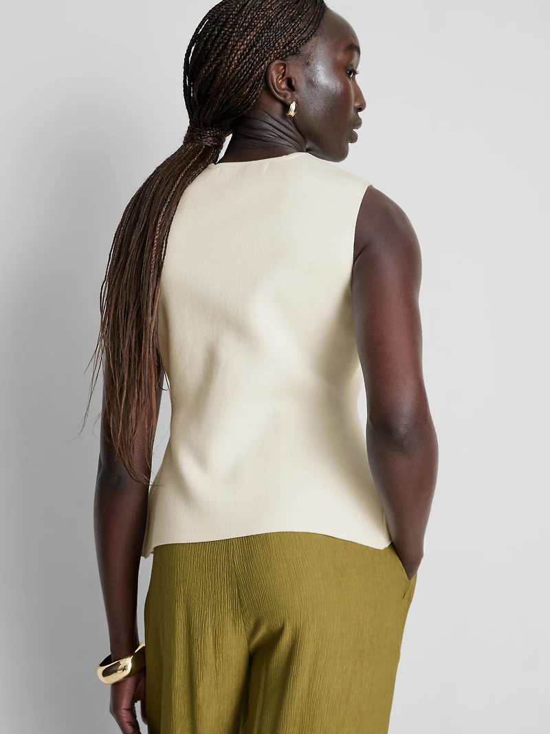 Sculpted Button Through Waistcoat