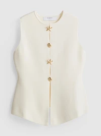 Sculpted Button Through Waistcoat
