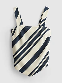 Striped Pointed Hem Blouse