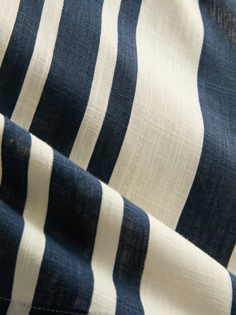 Striped Pointed Hem Blouse