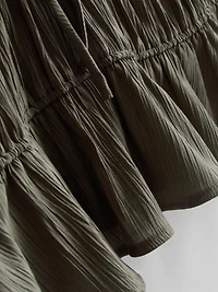 Tie-Front Crinkle Top