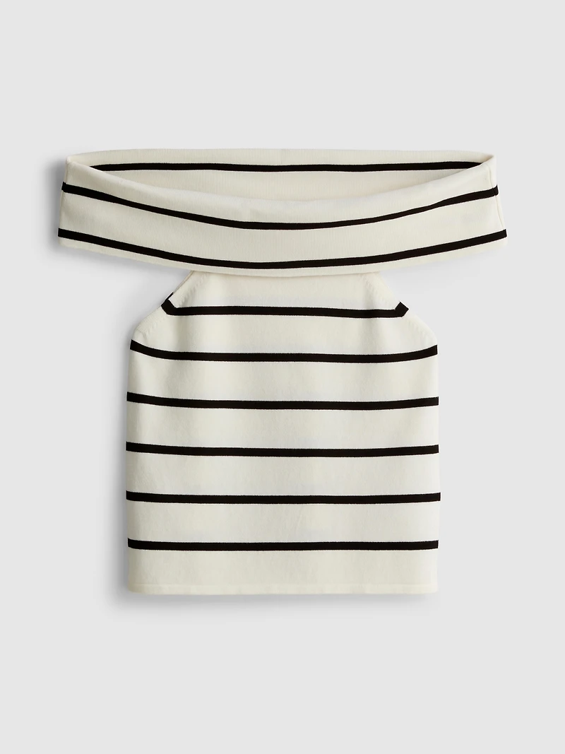 Knitted Off-the-Shoulder Sweater