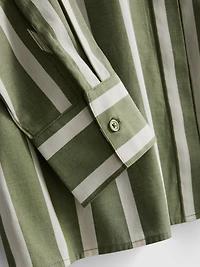 Cotton Poplin Striped Shirt