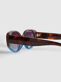 Two-Tone Oval Sunglasses