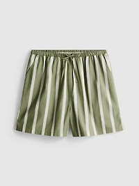 Cotton Poplin Striped Shorts