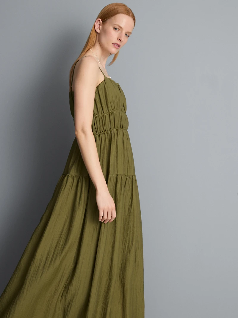 Tiered Smock Maxi Dress