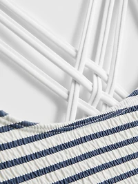 7-15yrs | Stripe Ruched Swimsuit