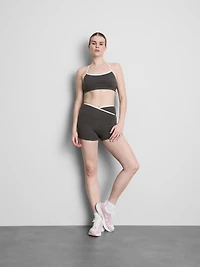 Contrast Trim Cross-Back Active Crop Top