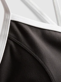 Contrast Trim Cross-Back Active Crop Top