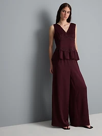 Crinkle V-Neck Top