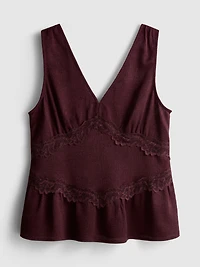 Crinkle V-Neck Top