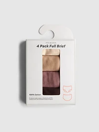 4pk Full Skin-Tone Briefs
