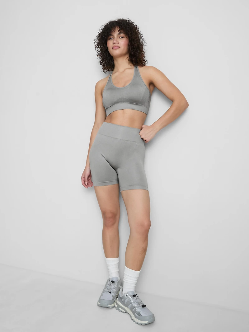 Seamless High-Shine Active Crop Top