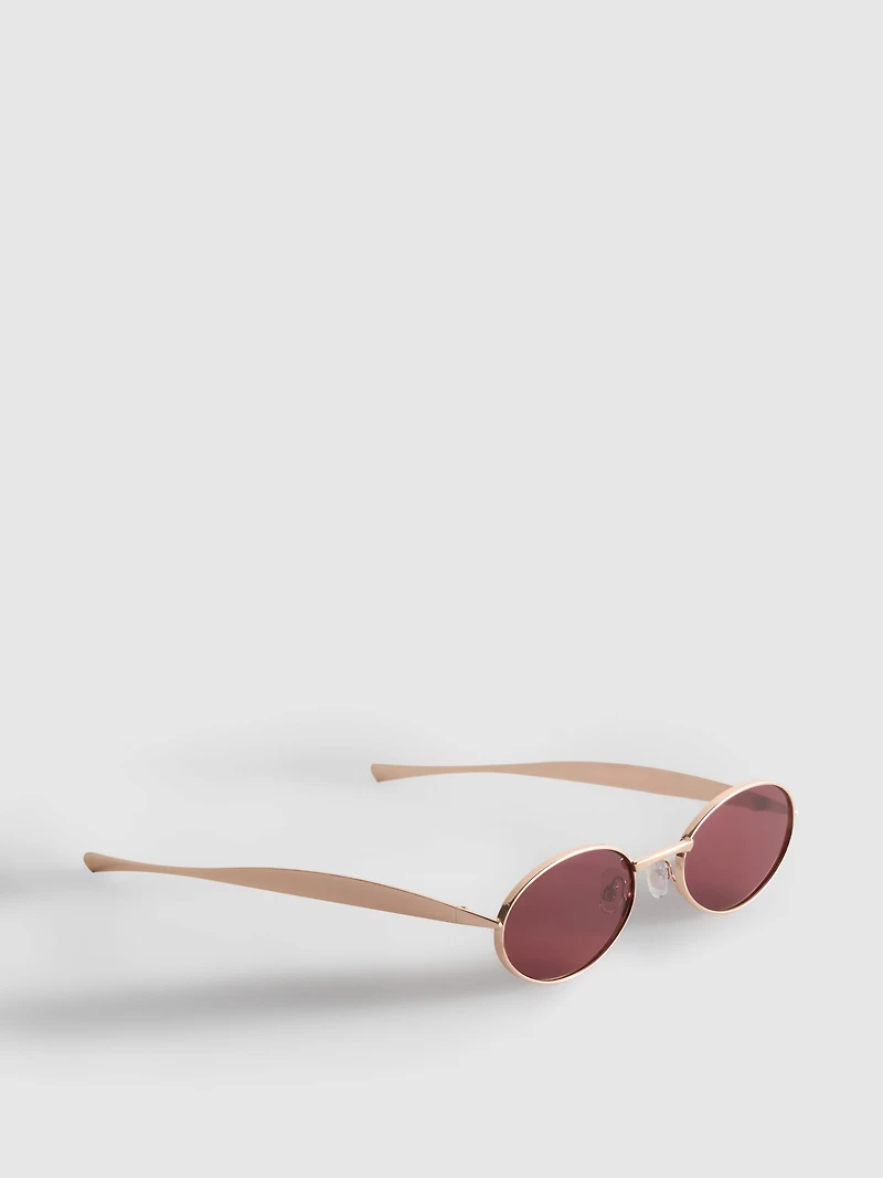 Oval Metal Sunglasses