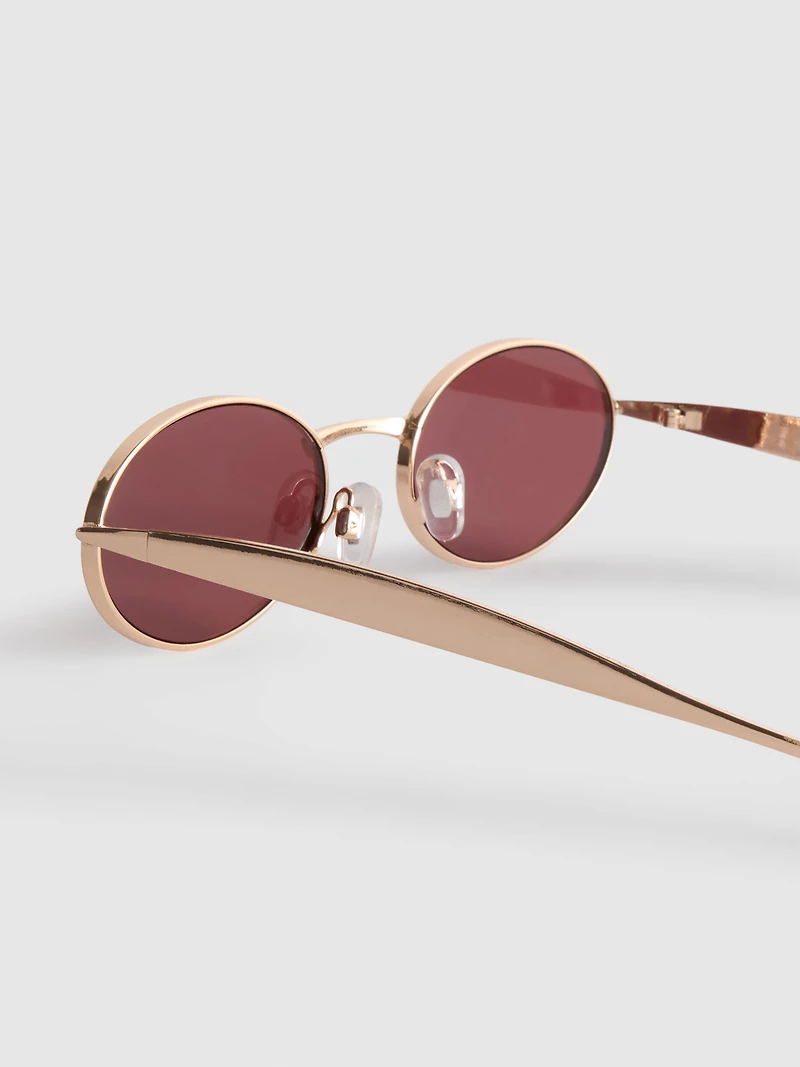 Oval Metal Sunglasses