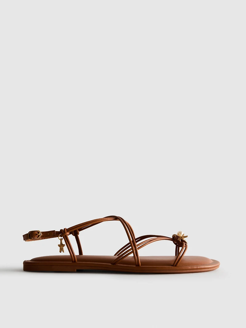 Paula Echevarría Strappy Charm Sandals