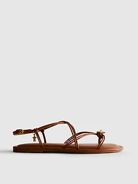 Paula Echevarría Strappy Charm Sandals