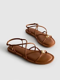 Paula Echevarría Strappy Charm Sandals