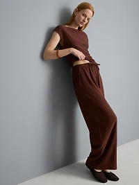 Crinkle Wide Leg Pants