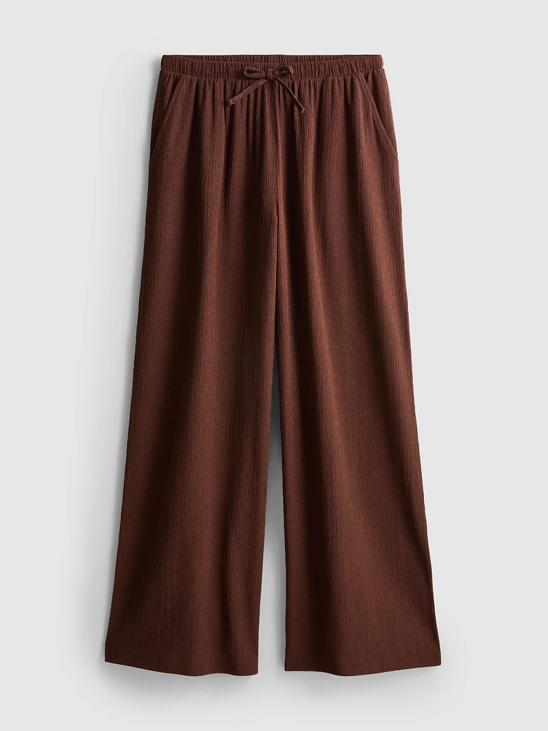Crinkle Wide Leg Pants