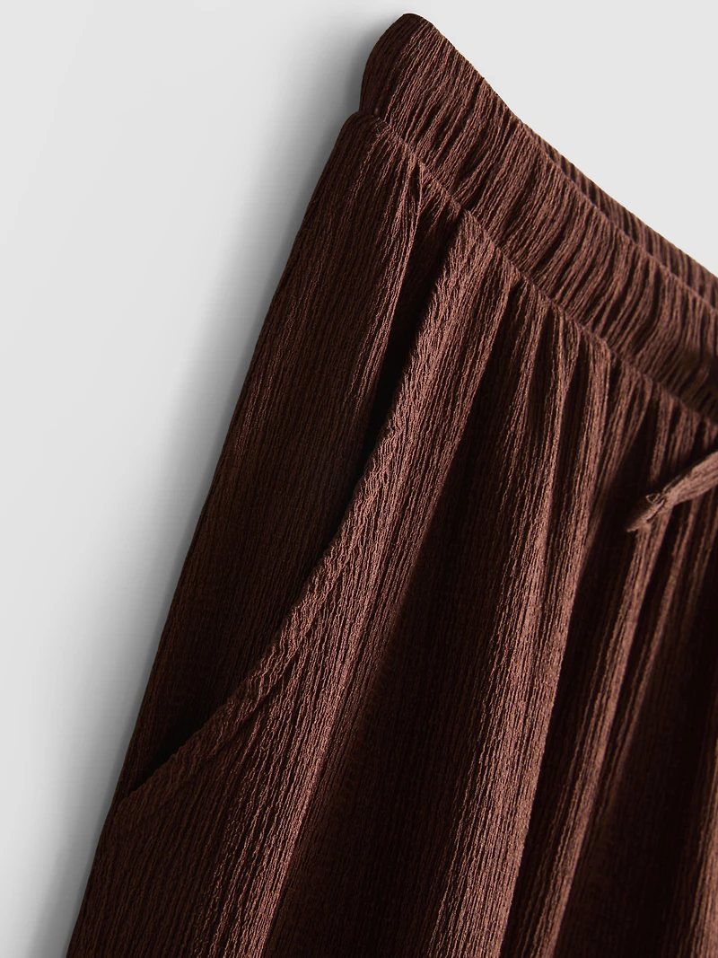 Crinkle Wide Leg Pants