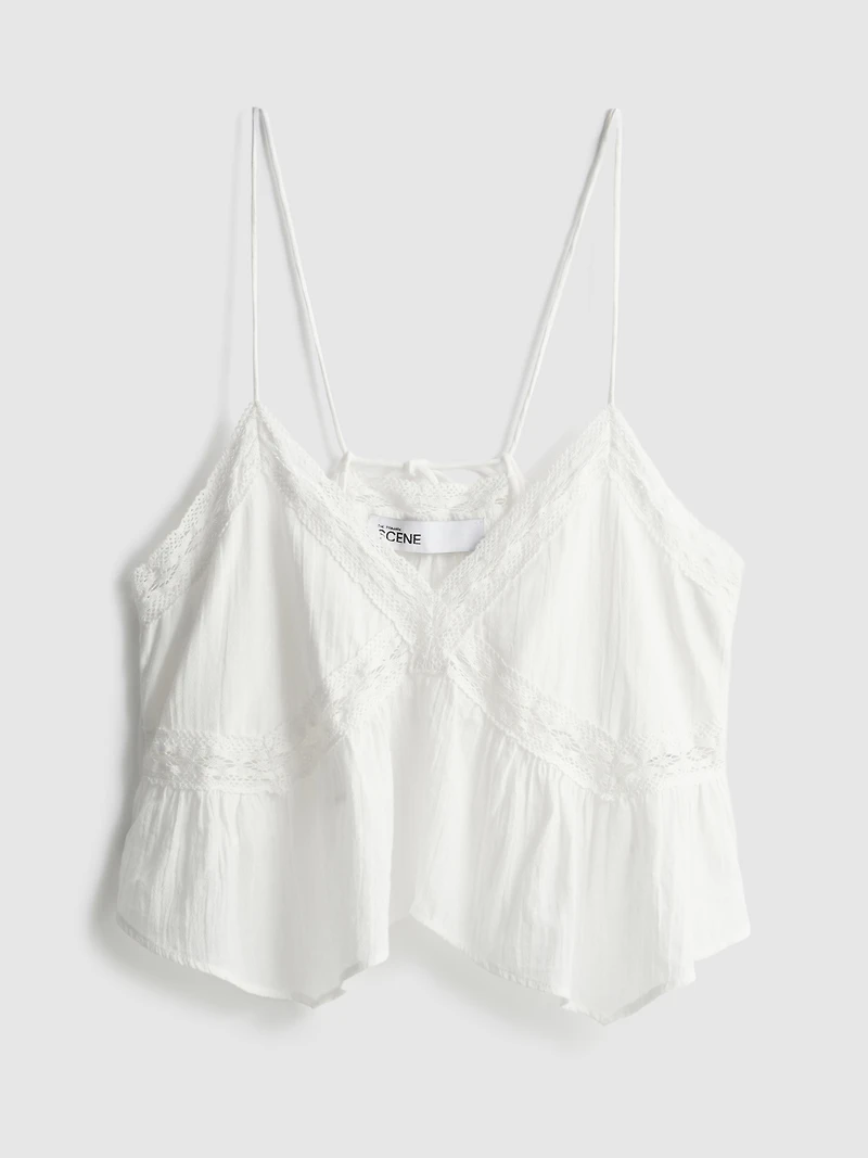 The Primark Scene | Cotton Broderie V-Neck Strappy Top
