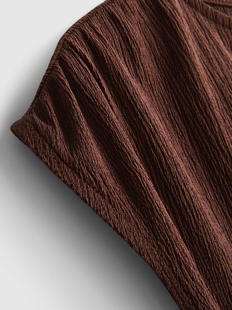 Asymmetric Crinkle Top