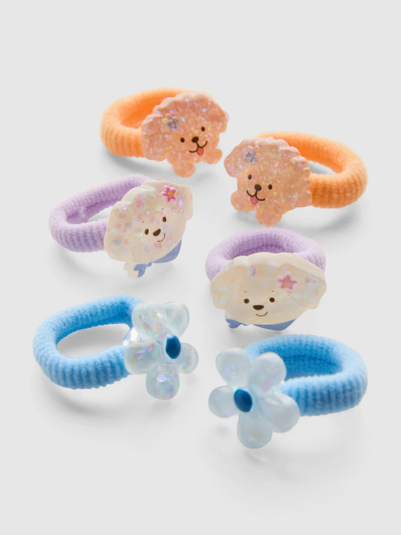 6pk Novelty Hair Ties