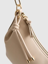 Faux Leather Sling Crossbody Bag