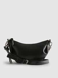 Faux Leather Sling Crossbody Bag