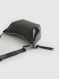 Faux Leather Sling Crossbody Bag