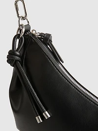 Faux Leather Sling Crossbody Bag