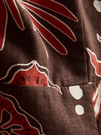 The Edit Linen-Blend Printed Tank Top