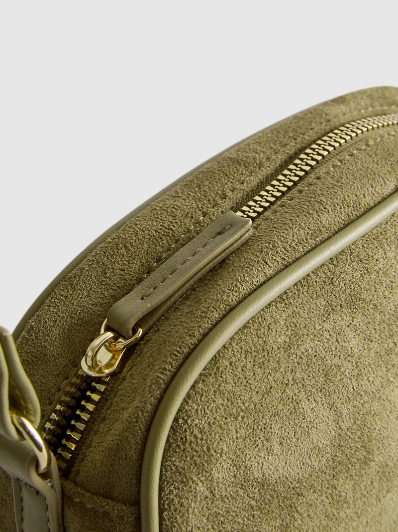 Mini Faux Suede Crossbody Purse