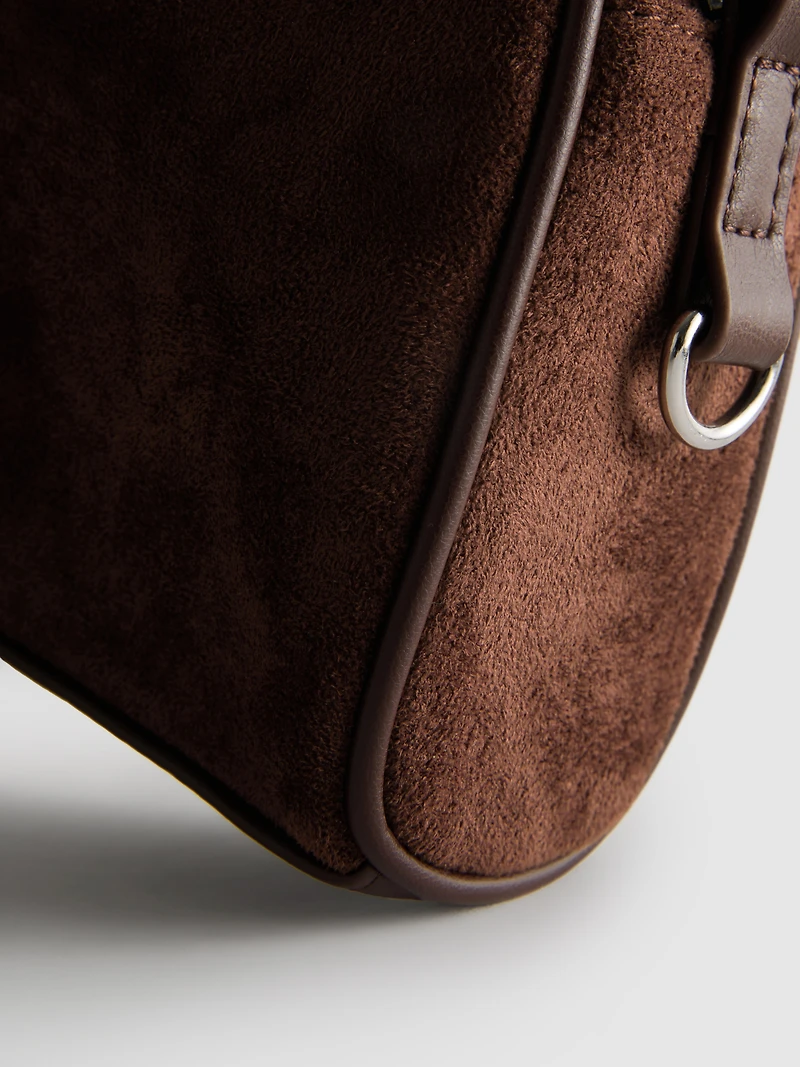 Mini Faux Suede Crossbody Purse