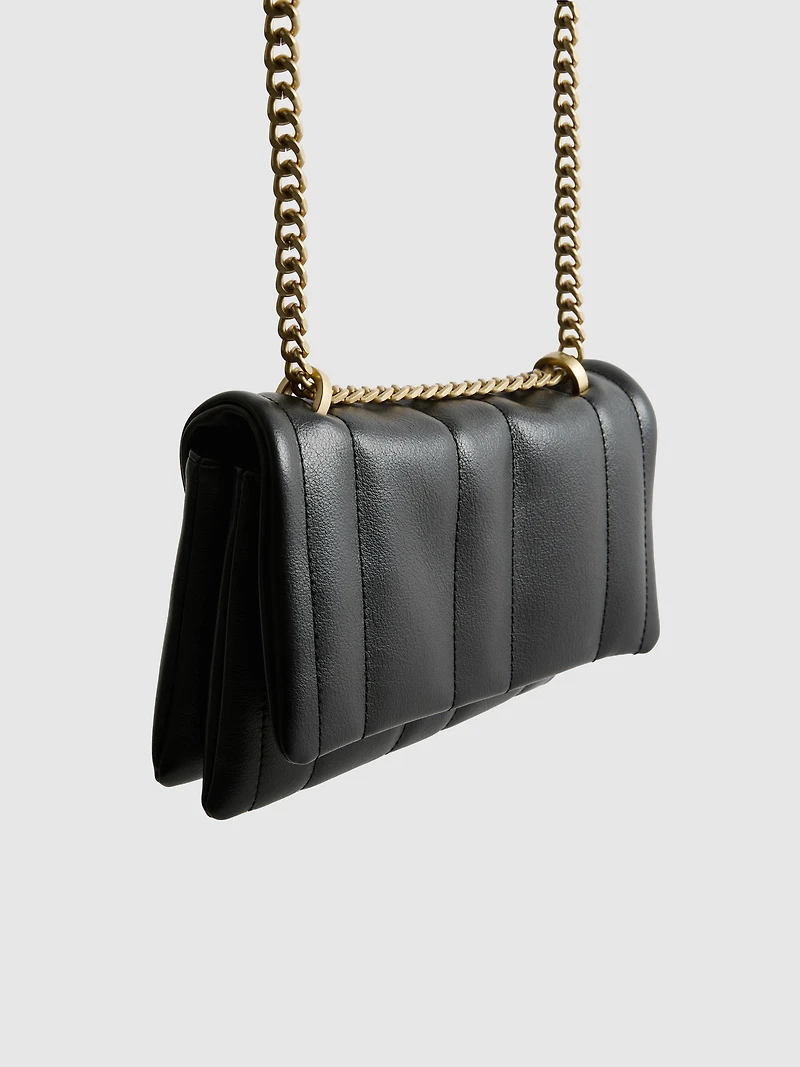 Flap-Over Panel Crossbody Bag