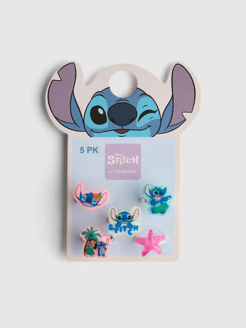 5-Pack Disney’s Stitch Charm Rings