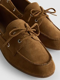 Lace-Detail Boat Shoes