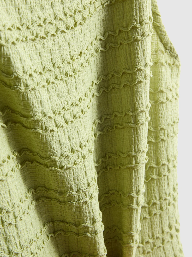 Textured Crinkle Mini Dress