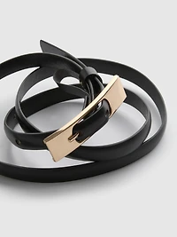 Skinny Rectangle Buckle Belt