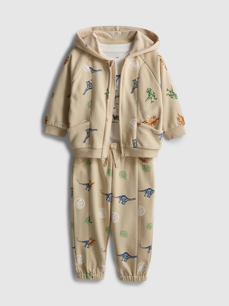 0-36mths | Jurassic World T-Shirt, Hoodie and Joggers Set