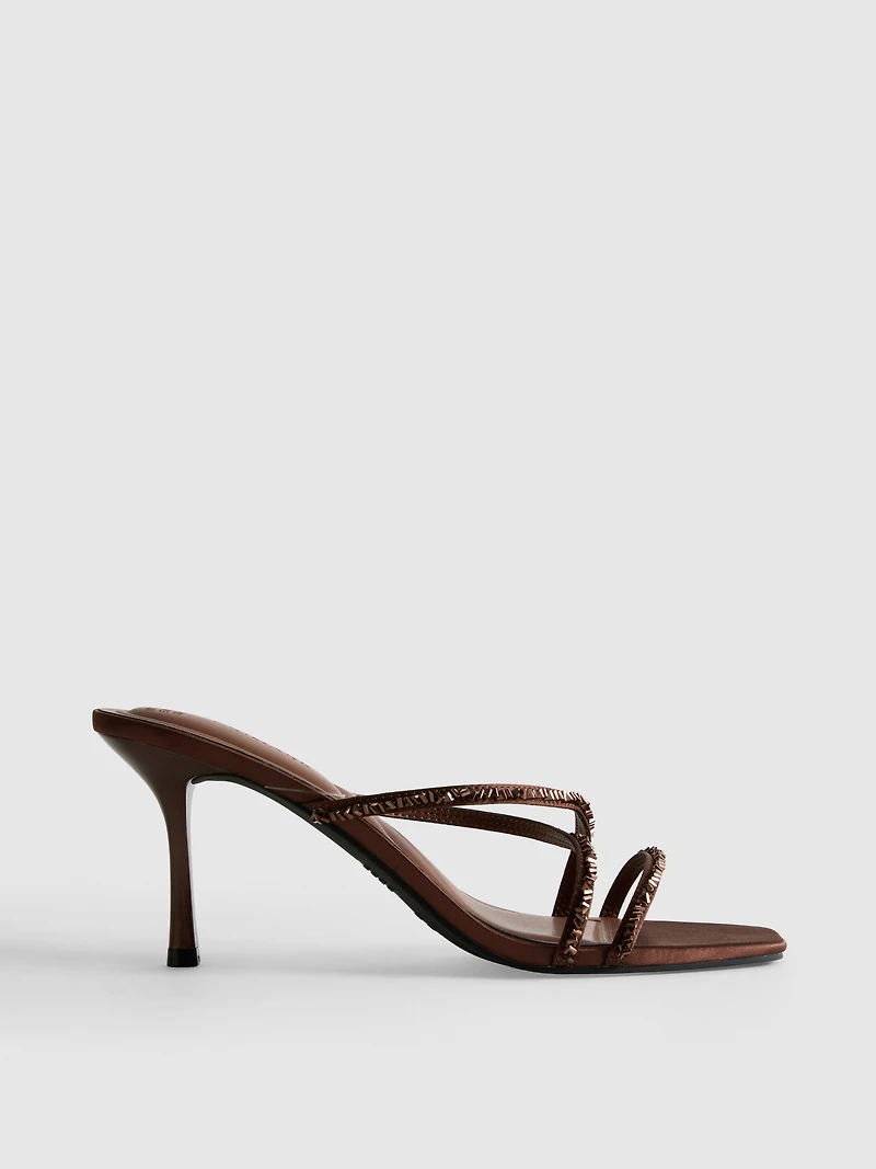 Embellished Strappy Heeled Sandals