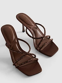 Embellished Strappy Heeled Sandals
