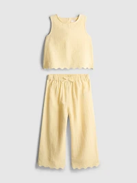 1.5-9yrs | Sleeveless Blouse and Pants Set