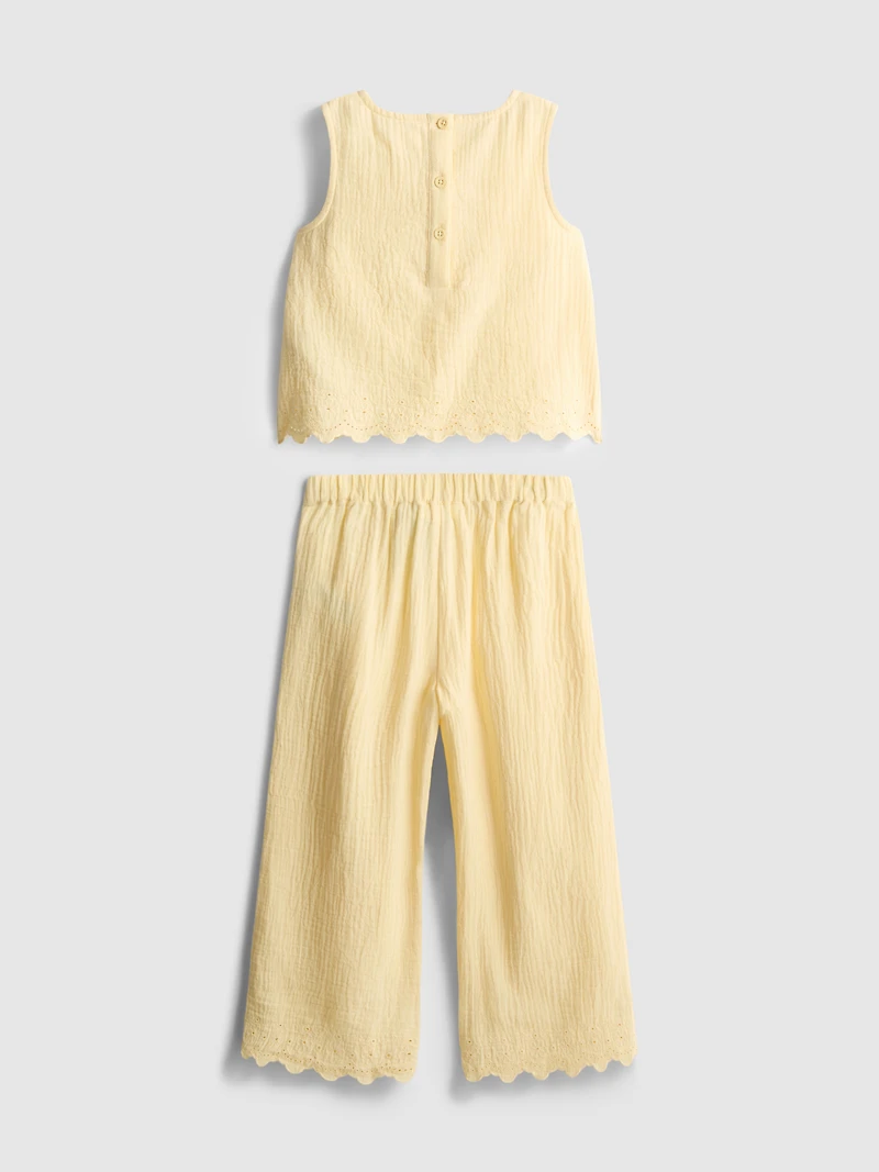 1.5-9yrs | Sleeveless Blouse and Pants Set