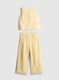1.5-9yrs | Sleeveless Blouse and Pants Set