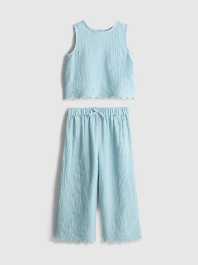 1.5-9yrs | Sleeveless Blouse and Pants Set