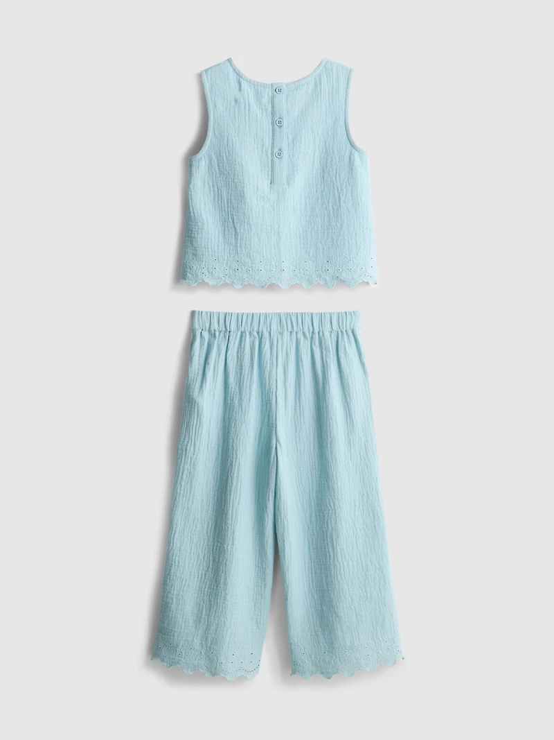 1.5-9yrs | Sleeveless Blouse and Pants Set
