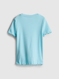 1.5-8yrs | Ribbed Lettuce Trim T-Shirt